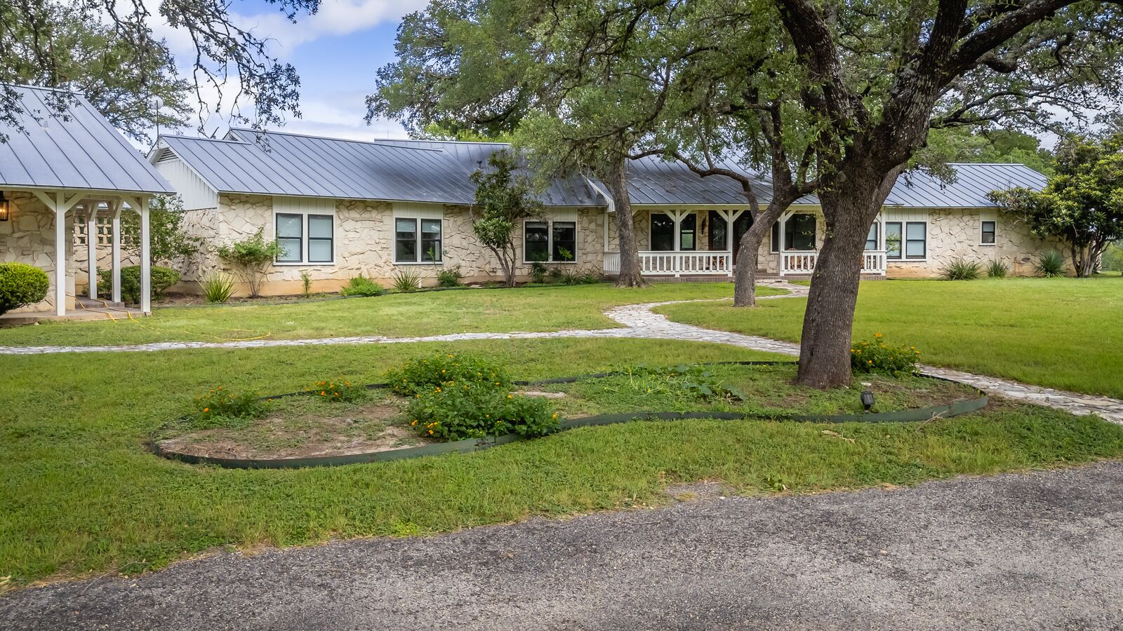 The ranch house and grounds
